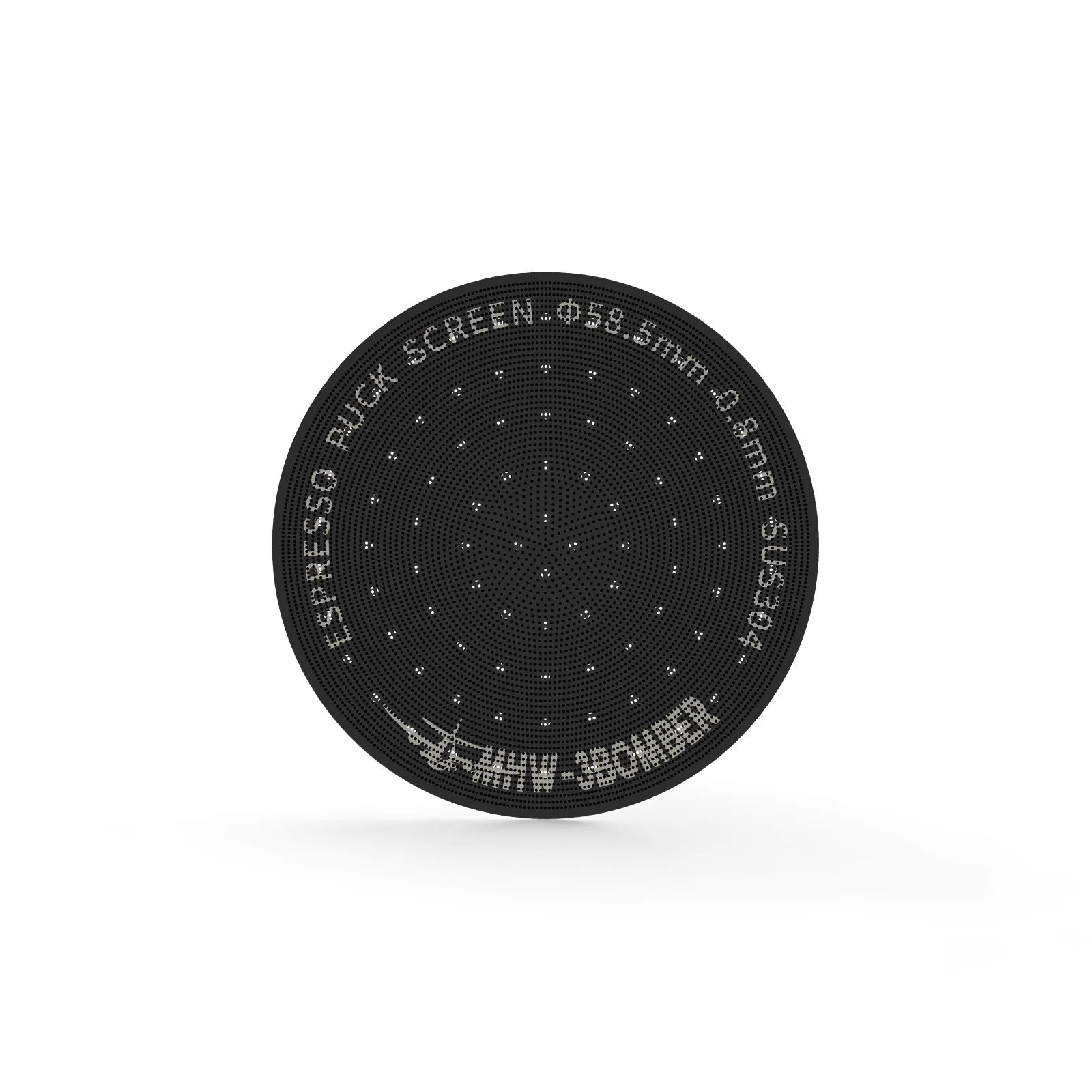 MHW-3BOMBER ESPRESSO PUCK SCREEN TITANIUM PLATED BLACK 51/53.35/58.5MM
