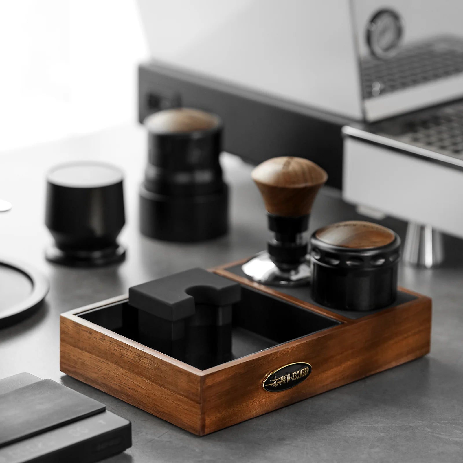 MHW-3BOMBER ESPRESSO TAMPING STATION KAFFEE SIEBTRÄGER HALTER